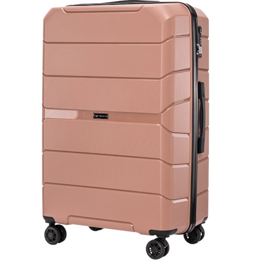 Walizka podróżna twarda duża Wings Sparrow  - polipropylen 28" ROSE GOLD ze sklepu WINGS w kategorii Walizki - zdjęcie 174375105