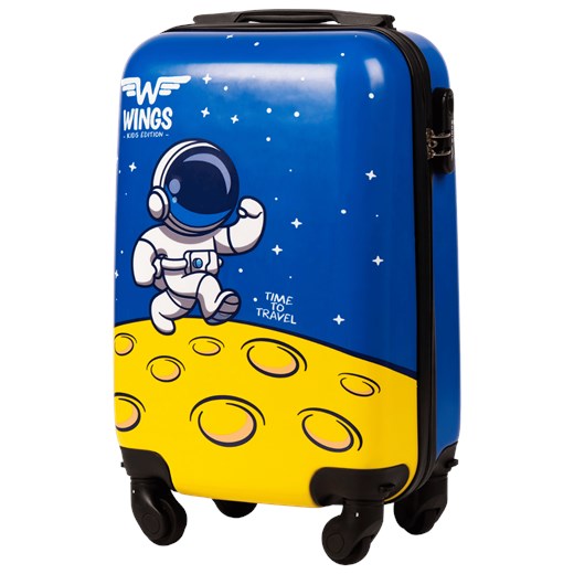 WALIZKA KIDS KABINOWA TWARDA WINGS BLUE ASTRONAUT XS 18" ze sklepu WINGS w kategorii Walizki - zdjęcie 174375266