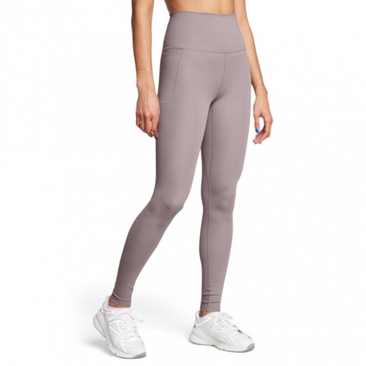 Damskie legginsy treningowe Under Armour Meridian Ultra High Rise - beżowe ze sklepu Sportstylestory.com w kategorii Spodnie damskie - zdjęcie 174388139
