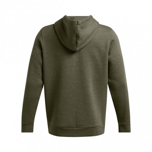 Męska bluza dresowa rozpinana z kapturem Under Armour UA Essential Fleece Fz Hood - oliwkowa/khaki ze sklepu Sportstylestory.com w kategorii Bluzy męskie - zdjęcie 174388569