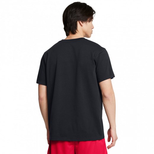 Męski t-shirt z nadrukiem Under Armour UA HW Armour Label SS - czarny ze sklepu Sportstylestory.com w kategorii T-shirty męskie - zdjęcie 174388656