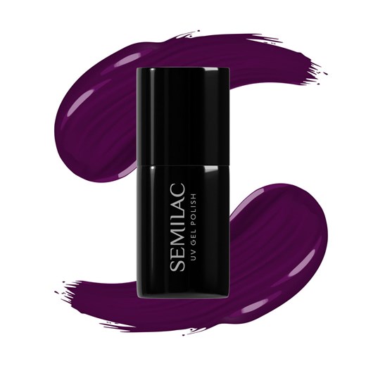 Lakier hybrydowy Semilac 7ml ciemny fiolet 015 Plum Semilac One size lakieryhybrydowe.pl