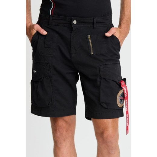 AERONAUTICA MILLITARE Czarne shorty Crew Chief, Wybierz rozmiar 54 Aeronautica Militare 54 wyprzedaż outfit.pl