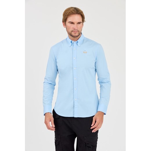 LA MARTINA Błękitna koszula Poplin Stretch, Rozmiar XXL ze sklepu outfit.pl w kategorii Koszule męskie - zdjęcie 174421558