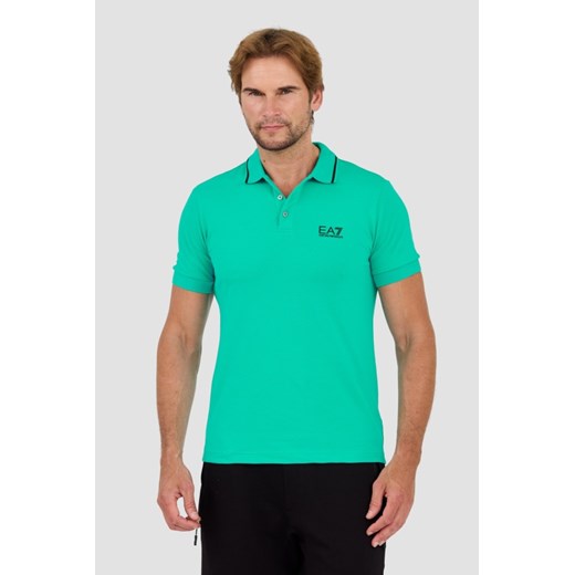 EA7 Zielona koszulka polo, Rozmiar XXL ze sklepu outfit.pl w kategorii T-shirty męskie - zdjęcie 174421635