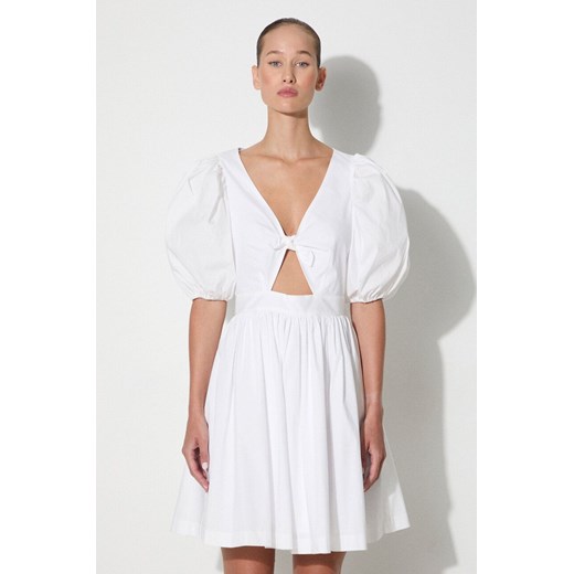 Rotate sukienka kolor biały mini rozkloszowana Rotate 40 promocja PRM