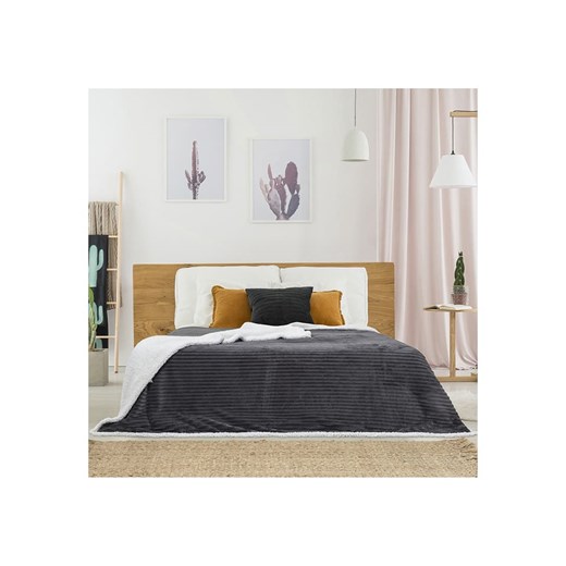 THE HOME DECO FACTORY Narzuta w kolorze antracytowo-białym - 220 x 180 cm - id: 11985156 - marki The Home Deco Factory - 174541825 THE HOME DECO FACTORY Narzuta w kolorze antracytowo-białym - 220 x 180 cm ze sklepu Limango Polska w kategorii Tekstylia - zdjęcie 174541825