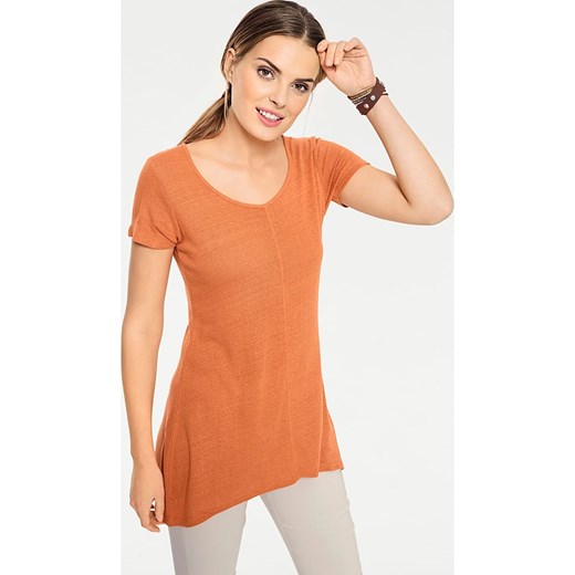Heine Jedwabna koszulka w kolorze pomarańczowym ze sklepu Limango Polska w kategorii Bluzki damskie - zdjęcie 174542917