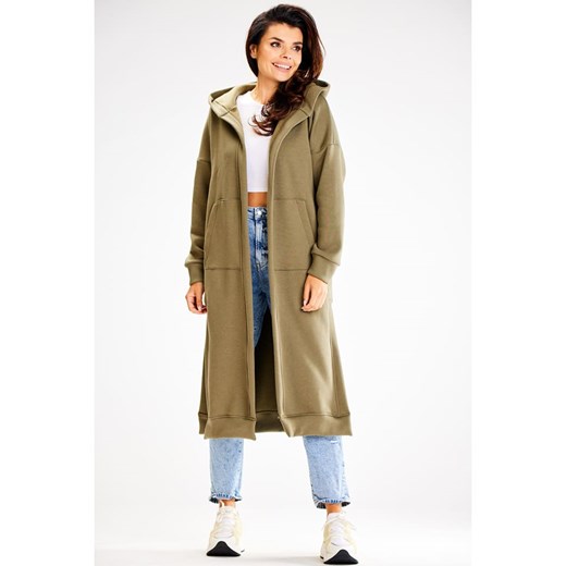 Awama Płaszcz dresowy w kolorze khaki S/M okazja Limango Polska