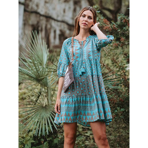 Isla Bonita by SIGRIS Sukienka w kolorze turkusowym Isla Bonita By Sigris XL Limango Polska okazyjna cena
