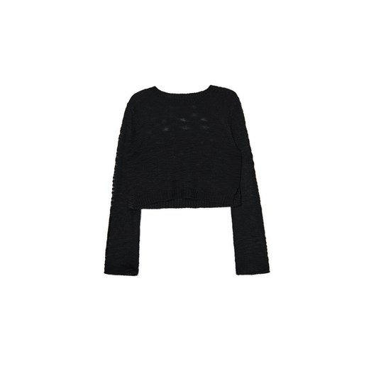 Cropp - Czarny krótki sweter - czarny ze sklepu Cropp w kategorii Swetry damskie - zdjęcie 174548017
