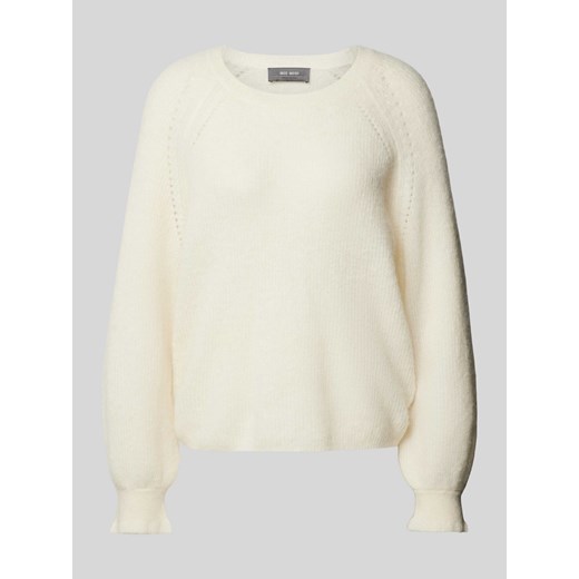 Sweter z dzianiny z prążkowanymi wykończeniami ze sklepu Peek&Cloppenburg  w kategorii Swetry damskie - zdjęcie 174549179