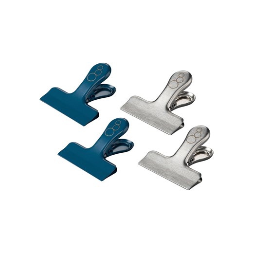 Fackelmann Klipsy (4 szt.) "Balance" w kolorze srebrno-niebieskim - id: 15854040 - marki Fackelmann - 174550799 Fackelmann Klipsy (4 szt.) "Balance" w kolorze srebrno-niebieskim ze sklepu Limango Polska w kategorii Akcesoria kuchenne - zdjęcie 174550799