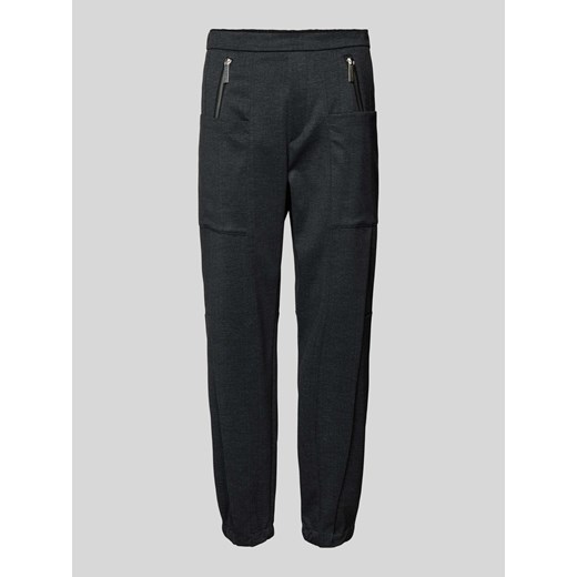 Spodnie o kroju tapered fit z kieszeniami zapinanymi na zamek błyskawiczny model ‘Nagano’ ze sklepu Peek&Cloppenburg  w kategorii Spodnie damskie - zdjęcie 174553587
