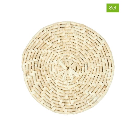 every ware Podkładki stołowe (4 szt.) w kolorze jasnobrązowym - Ø 34 cm ze sklepu Limango Polska w kategorii Podkładki na stół - zdjęcie 174555199