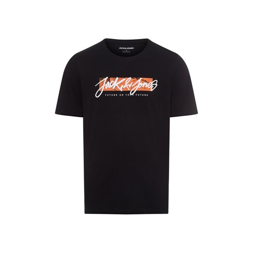 Jack & Jones Koszulka męska - JJTiley Mężczyźni Bawełna czarny jednolity Jack & Jones XXL vangraaf