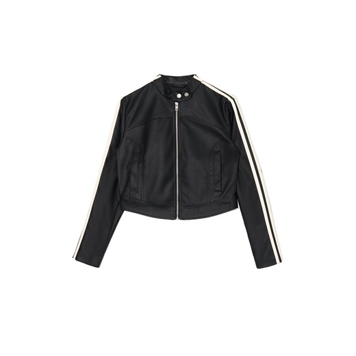 Cropp - Czarna kurtka biker - czarny ze sklepu Cropp w kategorii Kurtki damskie - zdjęcie 174561588