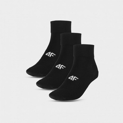 Męskie skarpetki niskie (3-pack) 4F 4FWMM00USOCM278 - czarne ze sklepu Sportstylestory.com w kategorii Skarpetki męskie - zdjęcie 174562099