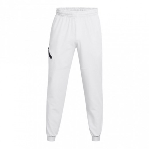 Męskie spodnie treningowe Under Armour UA Unstoppable Joggers - białe ze sklepu Sportstylestory.com w kategorii Spodnie męskie - zdjęcie 174562228