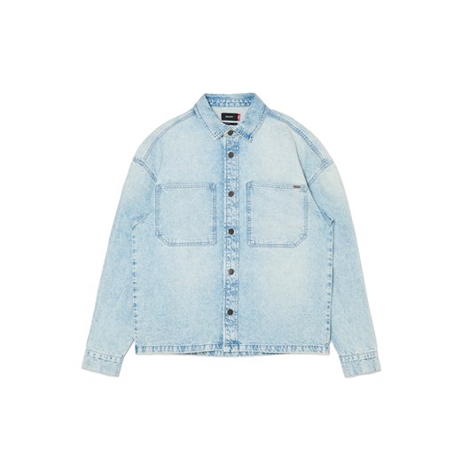 Cropp - Jeansowa koszula retro - niebieski Cropp M Cropp