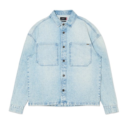 Cropp - Jeansowa koszula retro - niebieski Cropp S Cropp
