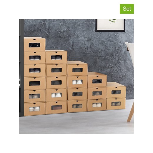 IDOMYA Essentials Pojemniki (20 szt.) w kolorze jasnobrązowym - 35 x 23,5 x 13,5 cm ze sklepu Limango Polska w kategorii Pojemniki kuchenne - zdjęcie 174565259