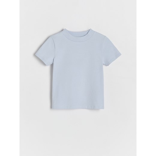 Reserved - Bawełniany t-shirt - jasnoniebieski ze sklepu Reserved w kategorii Bluzki dziewczęce - zdjęcie 174566797