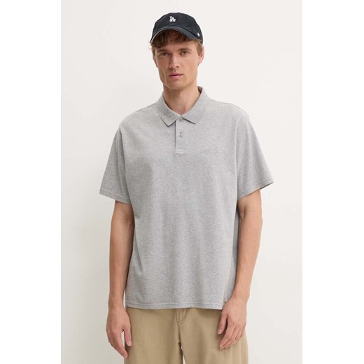 Levi&apos;s polo bawełniane kolor szary gładki A6735 ze sklepu ANSWEAR.com w kategorii T-shirty męskie - zdjęcie 174571996