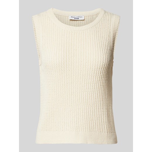 Top z dzianiny z okrągłym dekoltem ze sklepu Peek&Cloppenburg  w kategorii Bluzki damskie - zdjęcie 174572587