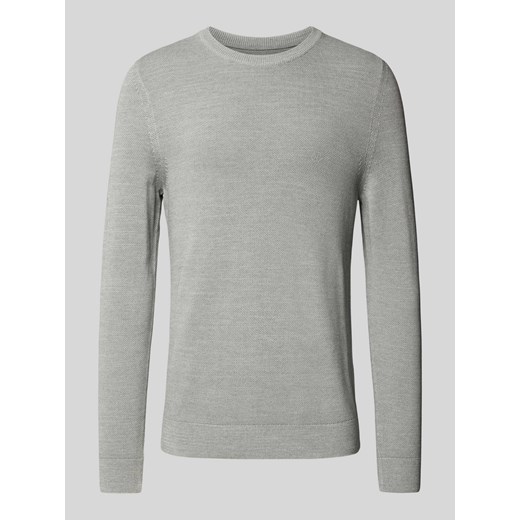 Sweter z dzianiny z fakturowanym wzorem ze sklepu Peek&Cloppenburg  w kategorii Swetry męskie - zdjęcie 174572597