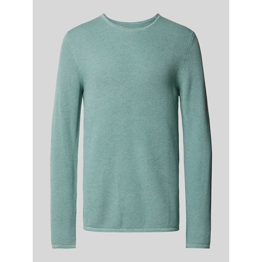 Sweter z dzianiny o kroju regular fit z fakturowanym wzorem ze sklepu Peek&Cloppenburg  w kategorii Swetry męskie - zdjęcie 174572637