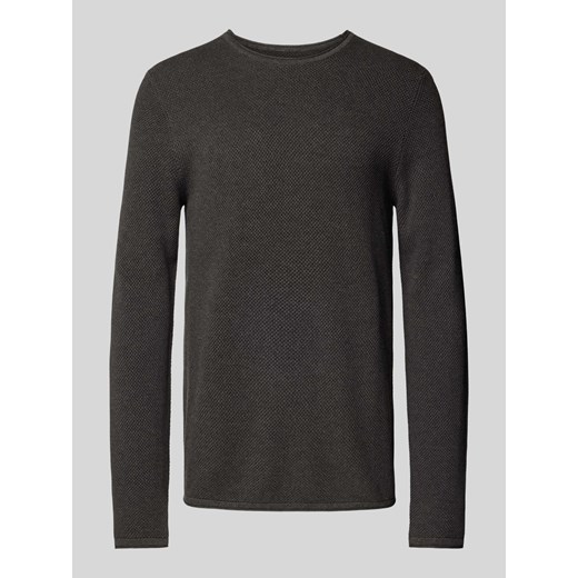 Sweter z dzianiny o kroju regular fit z fakturowanym wzorem ze sklepu Peek&Cloppenburg  w kategorii Swetry męskie - zdjęcie 174572807