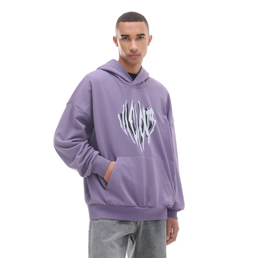 Cropp - Fioletowa bluza z kapturem - fioletowy Cropp S Cropp