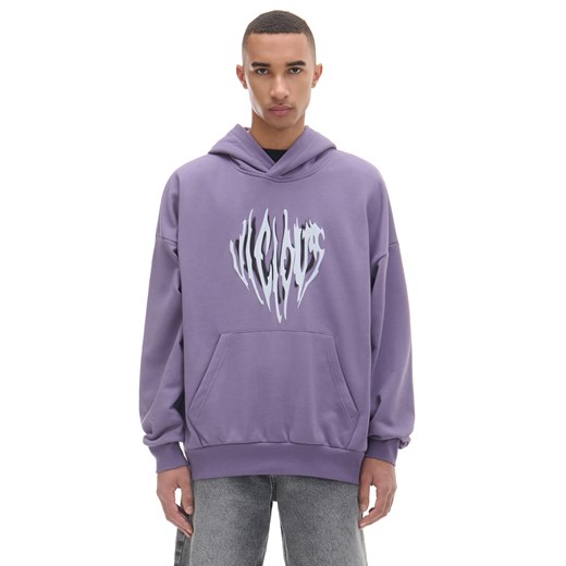 Cropp - Fioletowa bluza z kapturem - fioletowy Cropp S Cropp