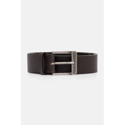 Calvin Klein Jeans pasek męski kolor brązowy K50K512608 ze sklepu ANSWEAR.com w kategorii Paski męskie - zdjęcie 174579018
