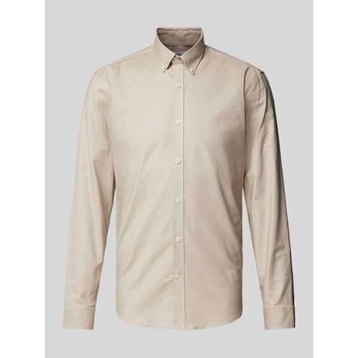 Koszula casualowa o kroju slim fit z kołnierzykiem typu button down model ‘Oxford’ ze sklepu Peek&Cloppenburg  w kategorii Koszule męskie - zdjęcie 174584885