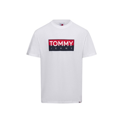 Tommy Jeans Koszulka męska Mężczyźni Bawełna biały jednolity ze sklepu vangraaf w kategorii T-shirty męskie - zdjęcie 174585736