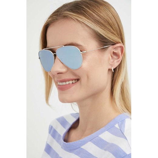 Ray-Ban okulary przeciwsłoneczne LENNY KRAVITZ X AVIATOR REVERSE kolor srebrny ze sklepu ANSWEAR.com w kategorii Okulary przeciwsłoneczne damskie - zdjęcie 174586878