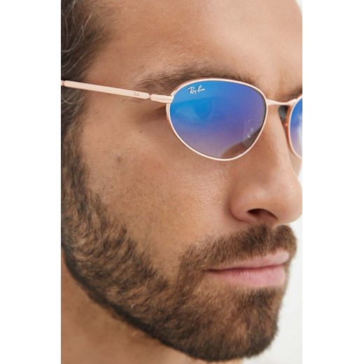 Ray-Ban okulary przeciwsłoneczne kolor złoty 0RB3734 ze sklepu ANSWEAR.com w kategorii Okulary przeciwsłoneczne damskie - zdjęcie 174586885