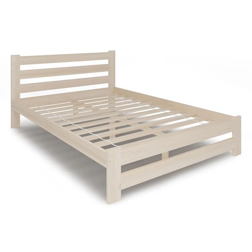 Małżeńskie łóżko w stylu skandynawskim 140x200 - Lids 3X ze sklepu Edinos.pl w kategorii Łóżka i materace - zdjęcie 174587707