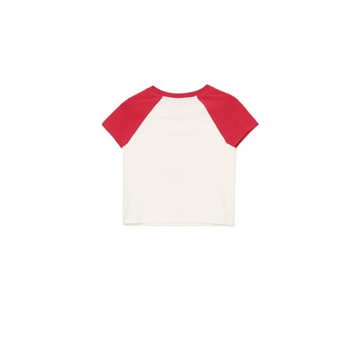 Cropp - Dopasowany T-shirt z wiśniami - biały Cropp M Cropp