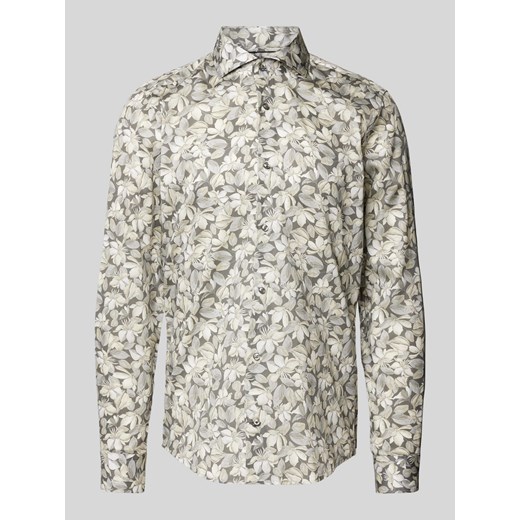 Koszula biznesowa o kroju slim fit ze wzorem na całej powierzchni ze sklepu Peek&Cloppenburg  w kategorii Koszule męskie - zdjęcie 174594219