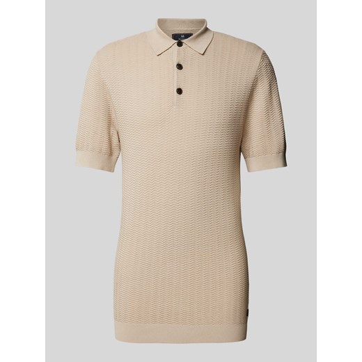 Koszulka polo o kroju slim fit z fakturowanym wzorem ze sklepu Peek&Cloppenburg  w kategorii T-shirty męskie - zdjęcie 174594235