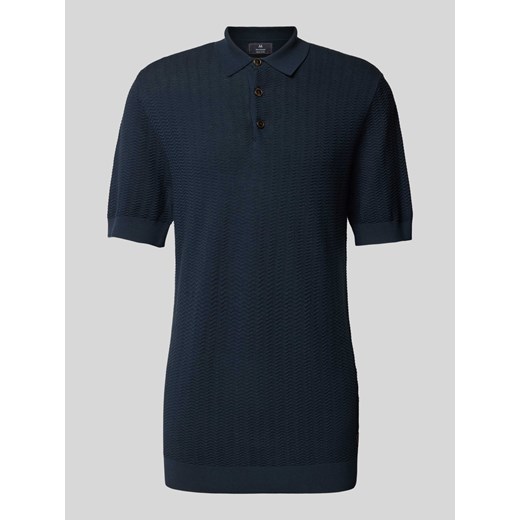 Koszulka polo o kroju slim fit z fakturowanym wzorem ze sklepu Peek&Cloppenburg  w kategorii T-shirty męskie - zdjęcie 174594318
