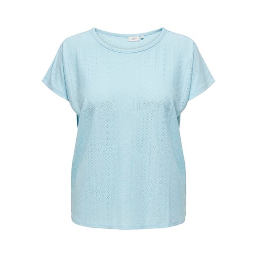 ONLY Carmakoma Koszulka &quot;Zabbi&quot; w kolorze błękitnym ze sklepu Limango Polska w kategorii Bluzki damskie - zdjęcie 174595206