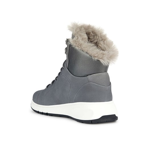 Kozaki damskie Geox sznurowane casualowe na płaskiej podeszwie 