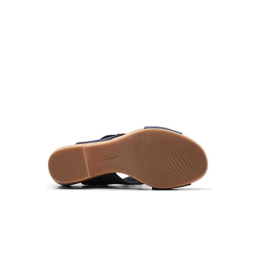 Clarks Skórzane sandały "Giselle Dove" w kolorze granatowym na obcasie Clarks 36 wyprzedaż Limango Polska