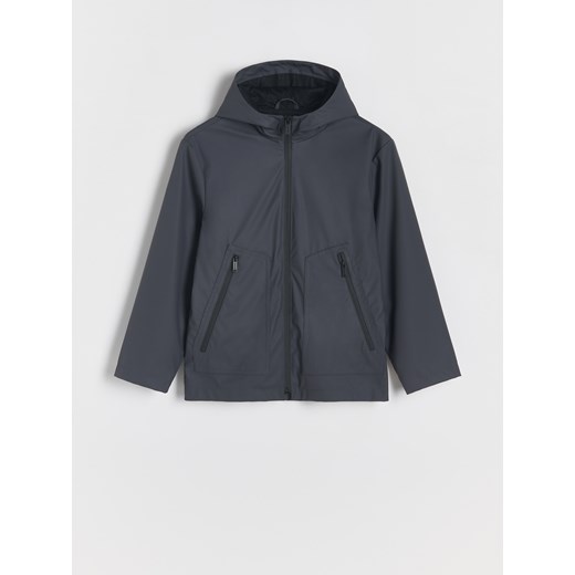 Reserved - Gumowana kurtka z kapturem - ciemnoszary Reserved 146/152 (10-11 lat) Reserved