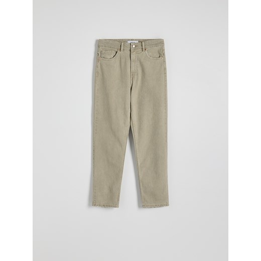 Reserved - Jeansy mom fit - zielony Reserved 34 Reserved