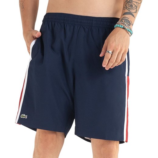 Spodenki Lacoste Sport GH314T-IRZ - granatowe ze sklepu streetstyle24.pl w kategorii Spodenki męskie - zdjęcie 174603118